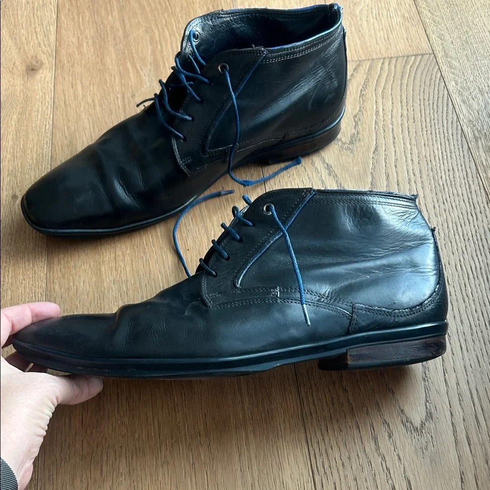 Italian Black Leather low boots